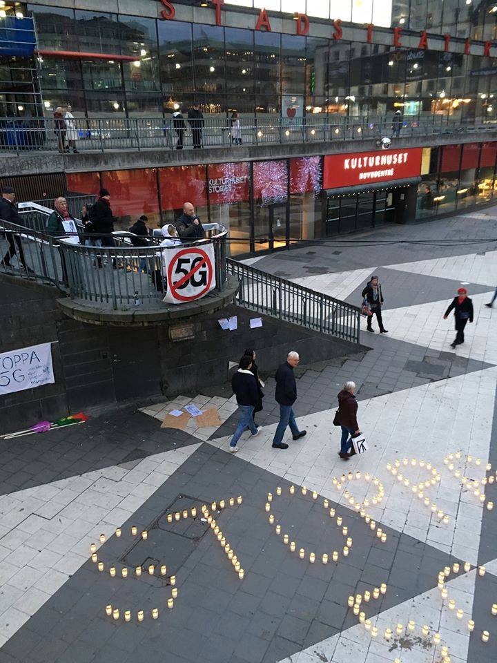 Stop 5G, Sergels Torv, Sweden